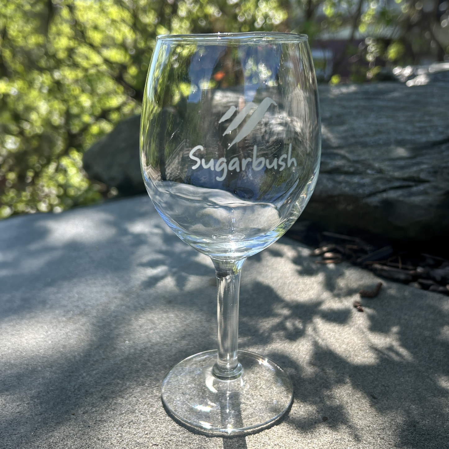 Sugarbush Logo Wineglass 11 oz