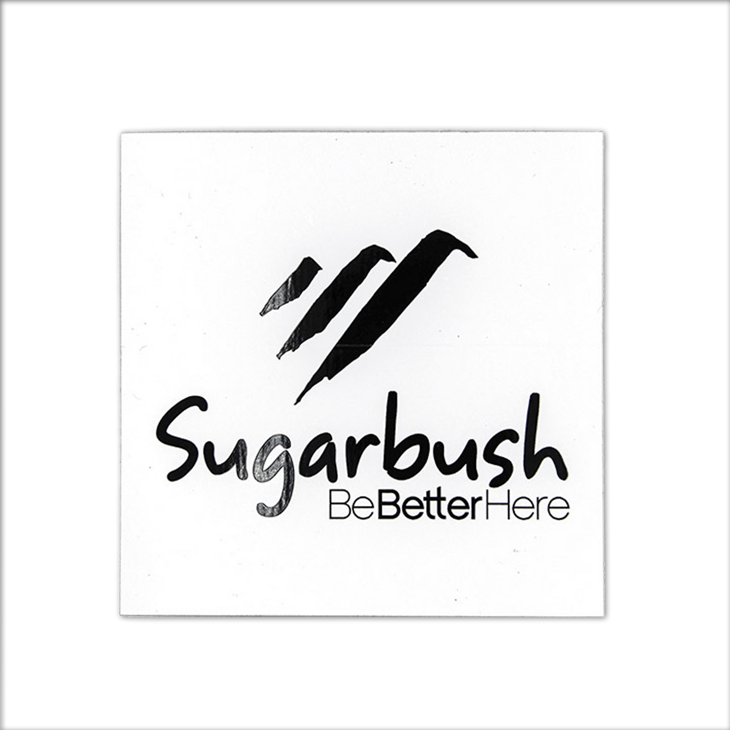 Sugarbush Sticker Black on White (4x4)