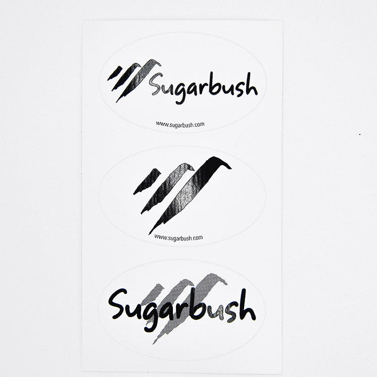 Sugarbush Sticker black on white set of 3