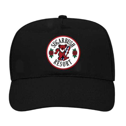 Grateful Dead Ballcap with Dancing Bear with Snowboard Sugarbush Resort