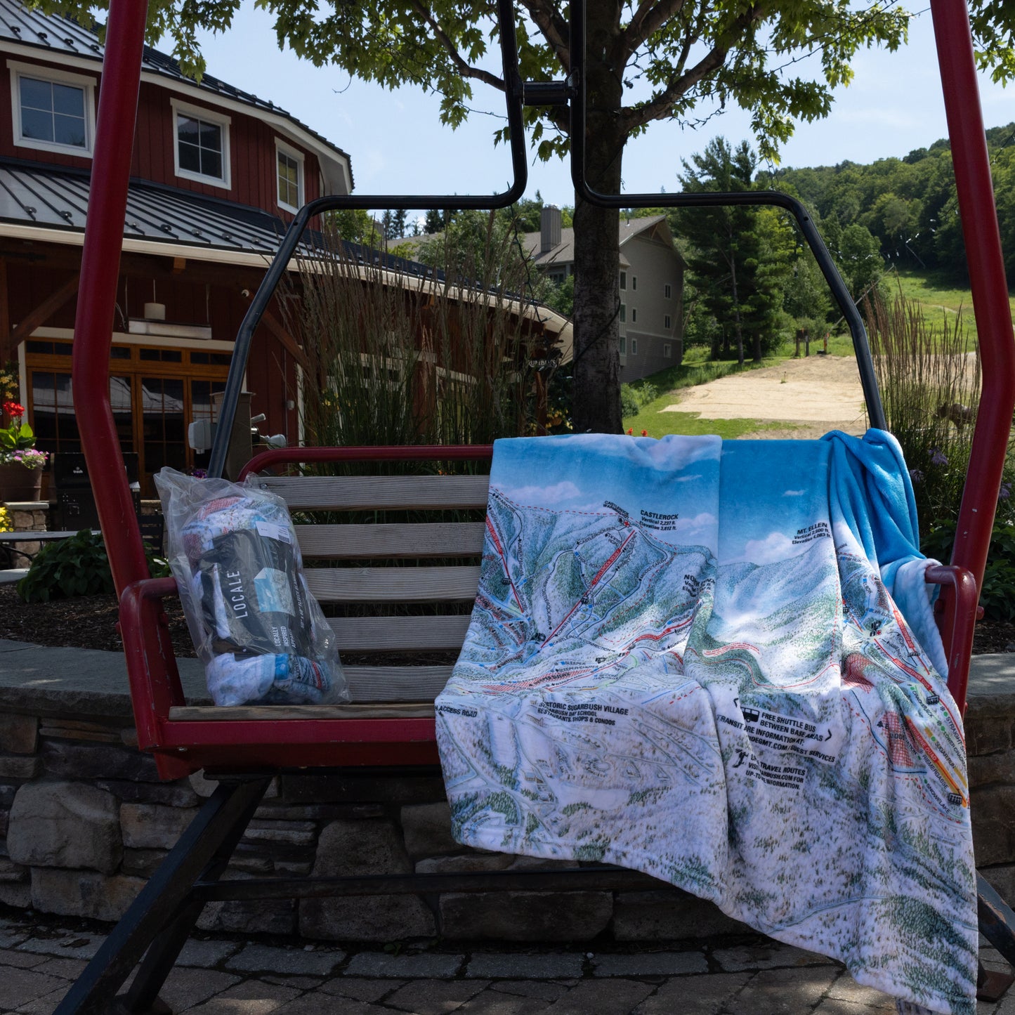 Sugarbush Official Fleece Trail Map Blanket. 50 x 60 inches