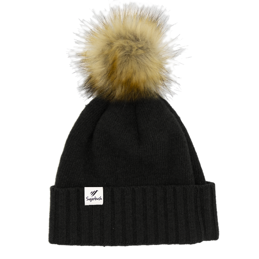 Sugarbush Knit Hat Mackay Pom Black