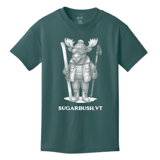 Youth Moose Ski Short Sleeve T-shirt
