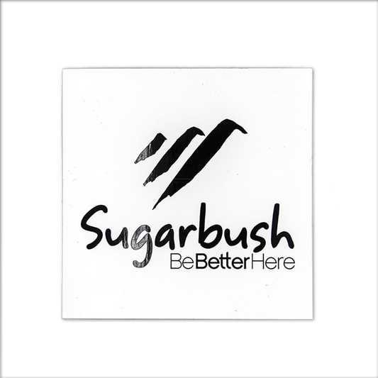 Sugarbush Sticker Black on White (4x4)