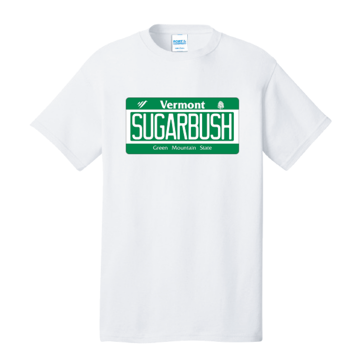 Sugarbush Vermont License Plate Short Sleeve Tee White